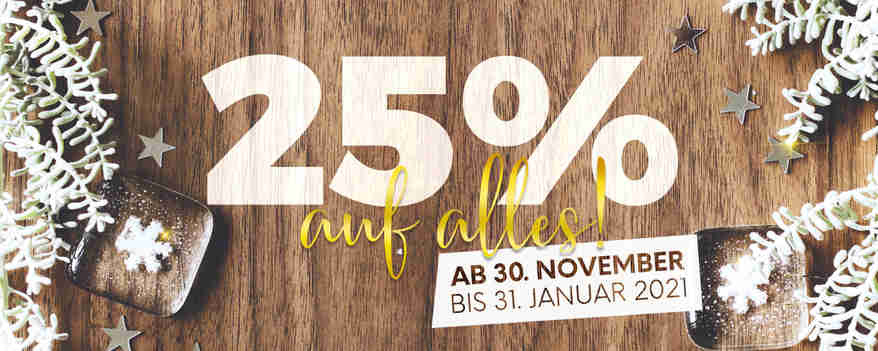 weihnachtsaktion 25prozent auf alles